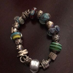 Bacio Italian Silver Charm Bracelet